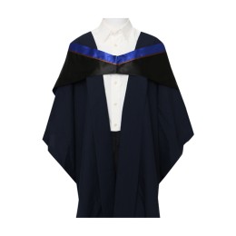 Design dark blue shawl graduation robe, tailor-made solid black blouse graduation robe, Hong Kong Polytechnic University Master of Nursing, master's degree robe, graduation robe manufacturer DA552 Design dark blue shawl graduation robe, tailor-made solid black blouse graduation robe, Hong Kong Polytechnic University Master of Nursing, master's degree robe, graduation robe manufacturer DA552